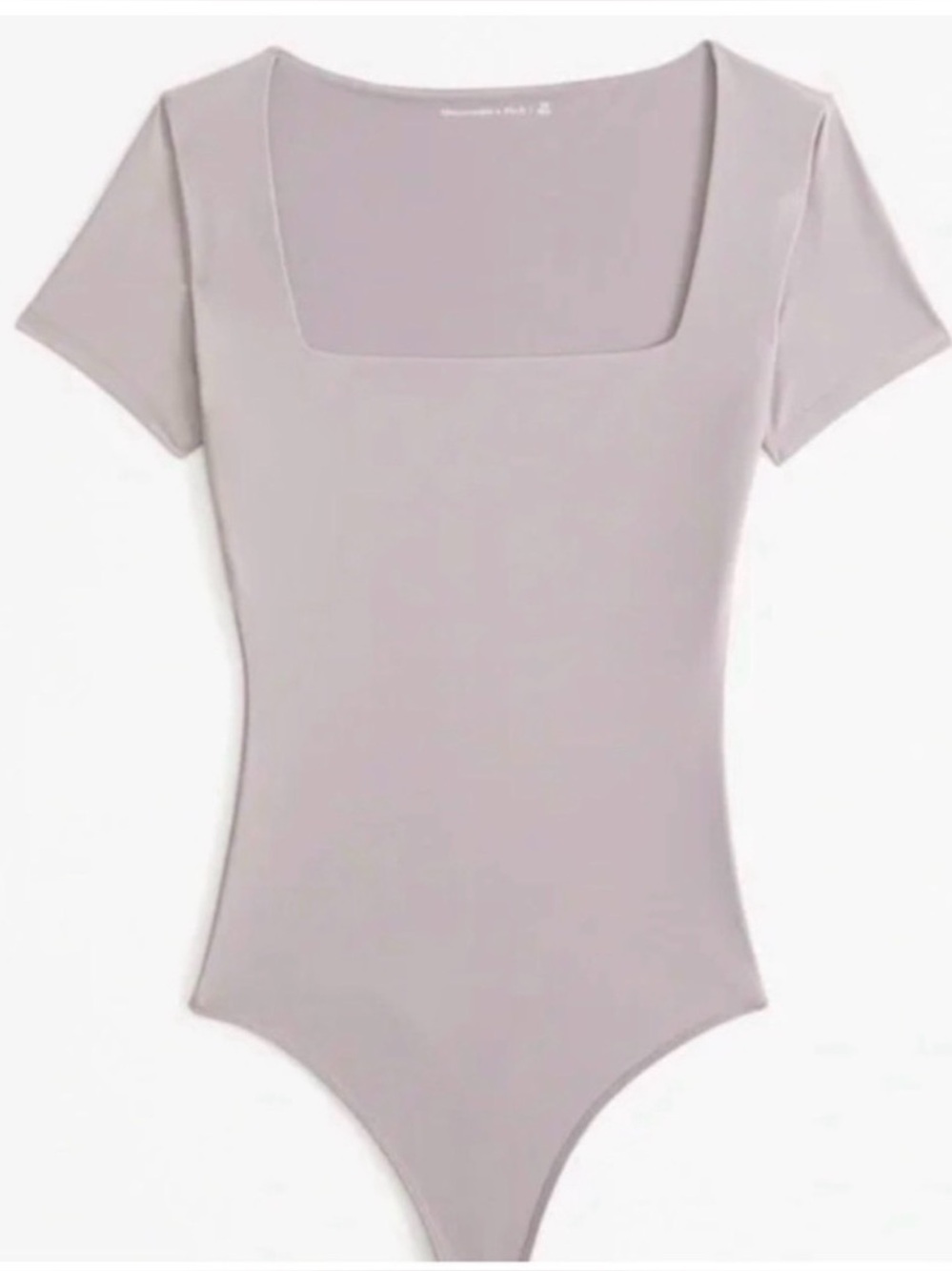 Abercrombie - Seamless Short Sleeve Squareneck Bodysuit - NWT - Taupe- Size M